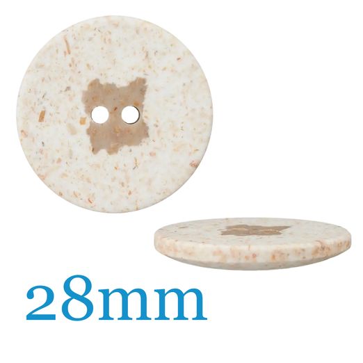 Bouton polyester 2 trous - 28mm