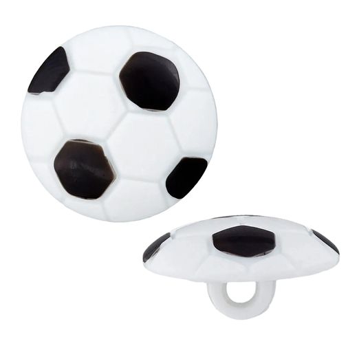 Polyesterknopf Öse Fußball 18mm