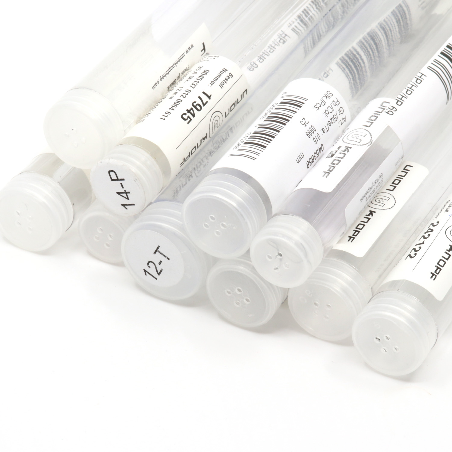 Tubes pour ranger des boutons - 10 pièces-2 Tubes pour ranger des boutons - 10 pièces-2