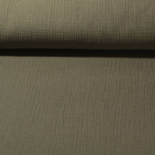 Mousseline bio Marius - Vert olive