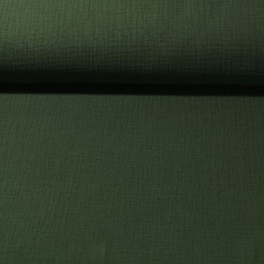 Mousseline bio Marius - Vert sapin