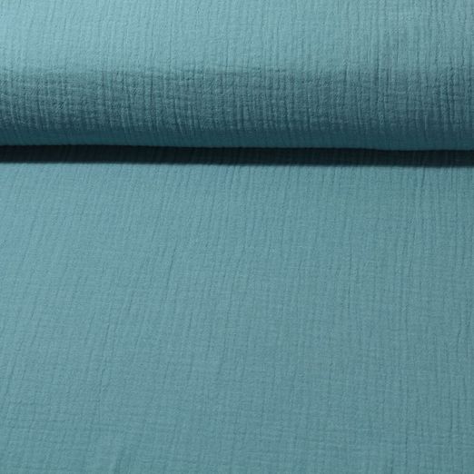 Bio Musselin Marius - Jeansblau