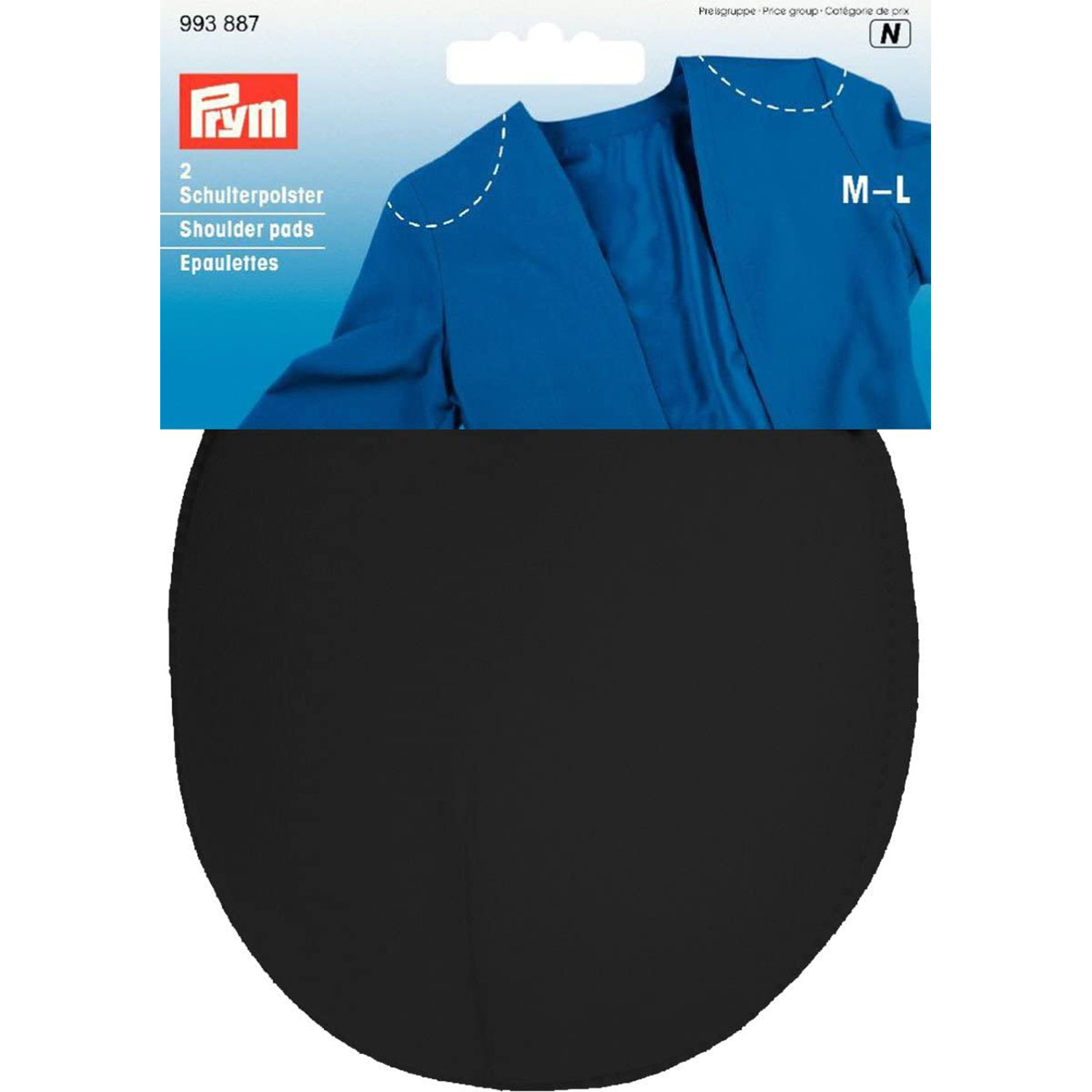 PRYM Schulterpolster Raglan M-L - 2 Stück-1 PRYM Schulterpolster Raglan M-L - 2 Stück-1