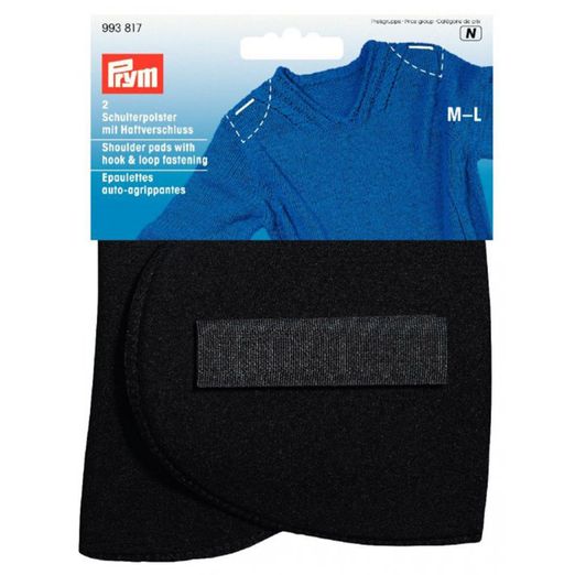PRYM Epaulettes en demi-lune auto-agrippantes M-L - 2 pièces PRYM Epaulettes en demi-lune auto-agrippantes M-L - 2 pièces