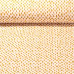 Mousseline de coton - Traits écru ocre - Structure lisse