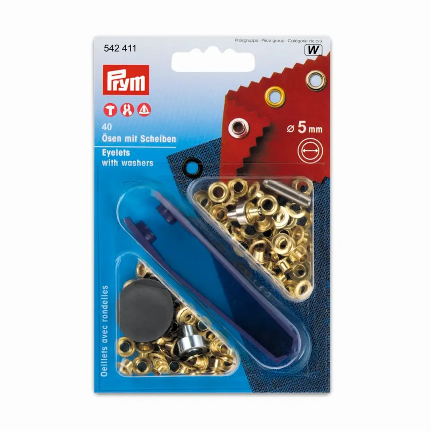PRYM Oeillets avec outil - 5mm -0 PRYM Oeillets avec outil - 5mm -0