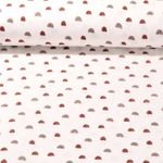Mousseline de coton - Petits arcs Ecru Sable Texture lisse