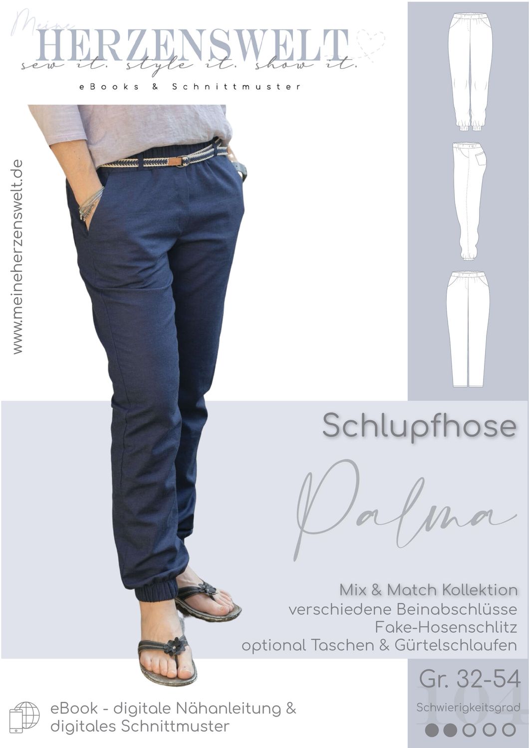 Hose - Palma Damen - Schnittmuster eBook-1 Hose - Palma Damen - Schnittmuster eBook-1