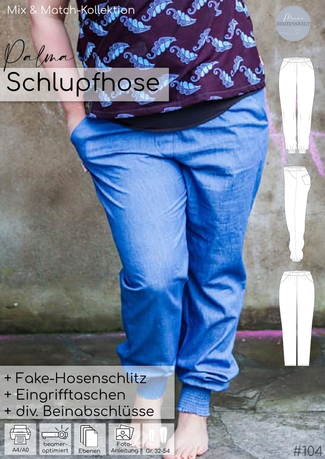 Hose - Palma Damen - Schnittmuster eBook-5 Hose - Palma Damen - Schnittmuster eBook-5