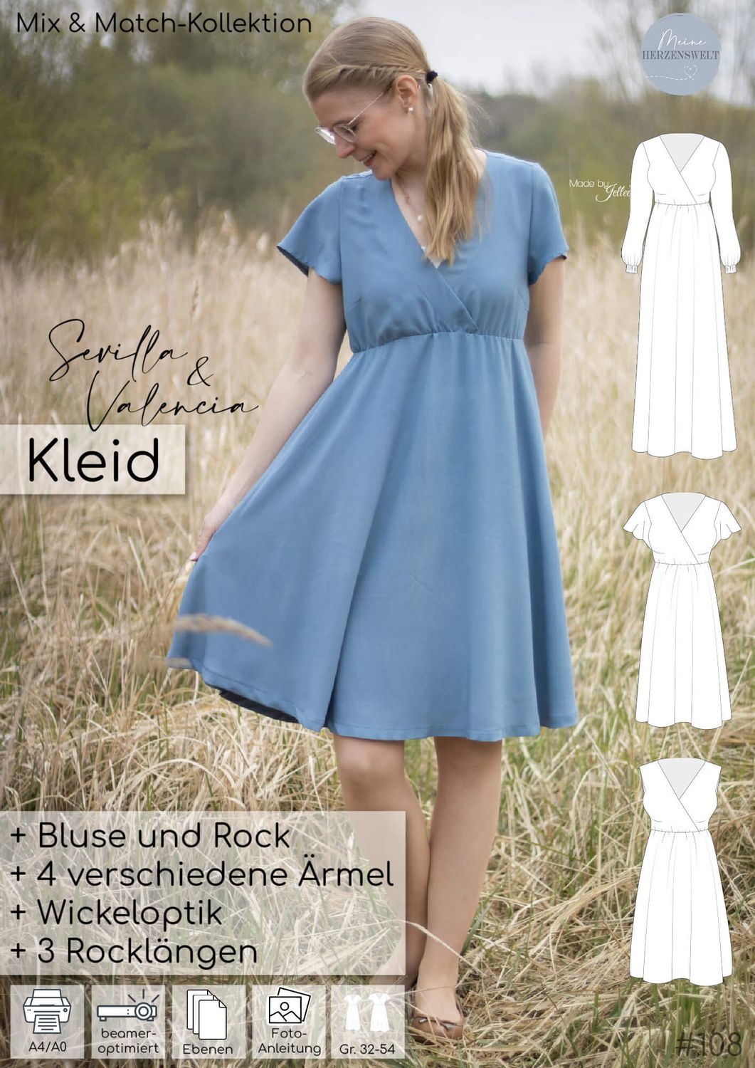 Kleid - Sevilla-Valencia - Schnittmuster eBook-3 Kleid - Sevilla-Valencia - Schnittmuster eBook-3