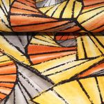 Tissu habillement  - Feuilles abstraites - jaune orange
