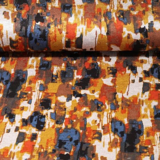 Tissu habillement - Tâches de couleur Ocre
