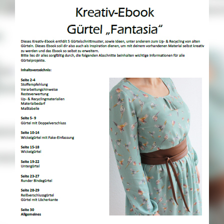 Gürtel - Fantasia - Schnittmuster eBook-6 Gürtel - Fantasia - Schnittmuster eBook-6