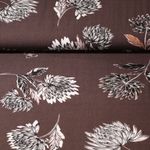 Viscose - Fleurs Crêpe Brun