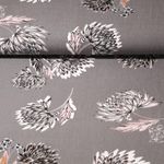 Viscose - Fleurs Crêpe Gris