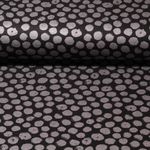 Tissu habillement - Pois Noirs Gris Foncé