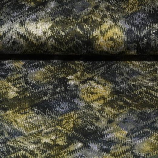 Modestoff - Batik Zickzack Grün