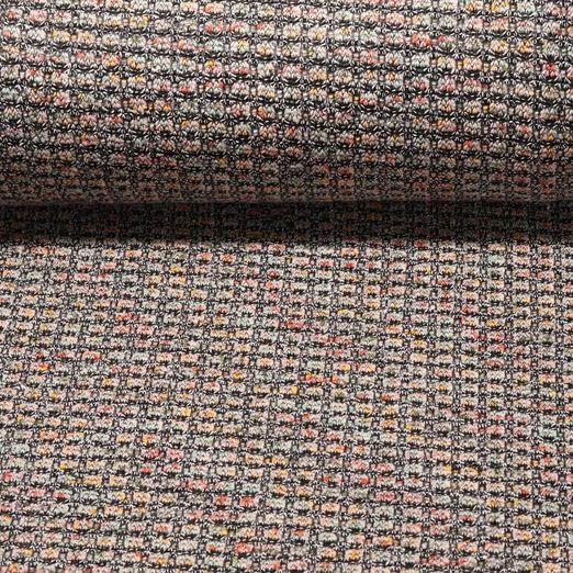 Tissu habillement  - Bouclé - gris brillant