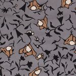 Tissu mode - Bengaline motif guirlande florale gris Tissu mode - Bengaline motif guirlande florale gris