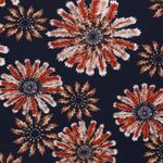 Tela de moda - Flores de campo Navy Rojo