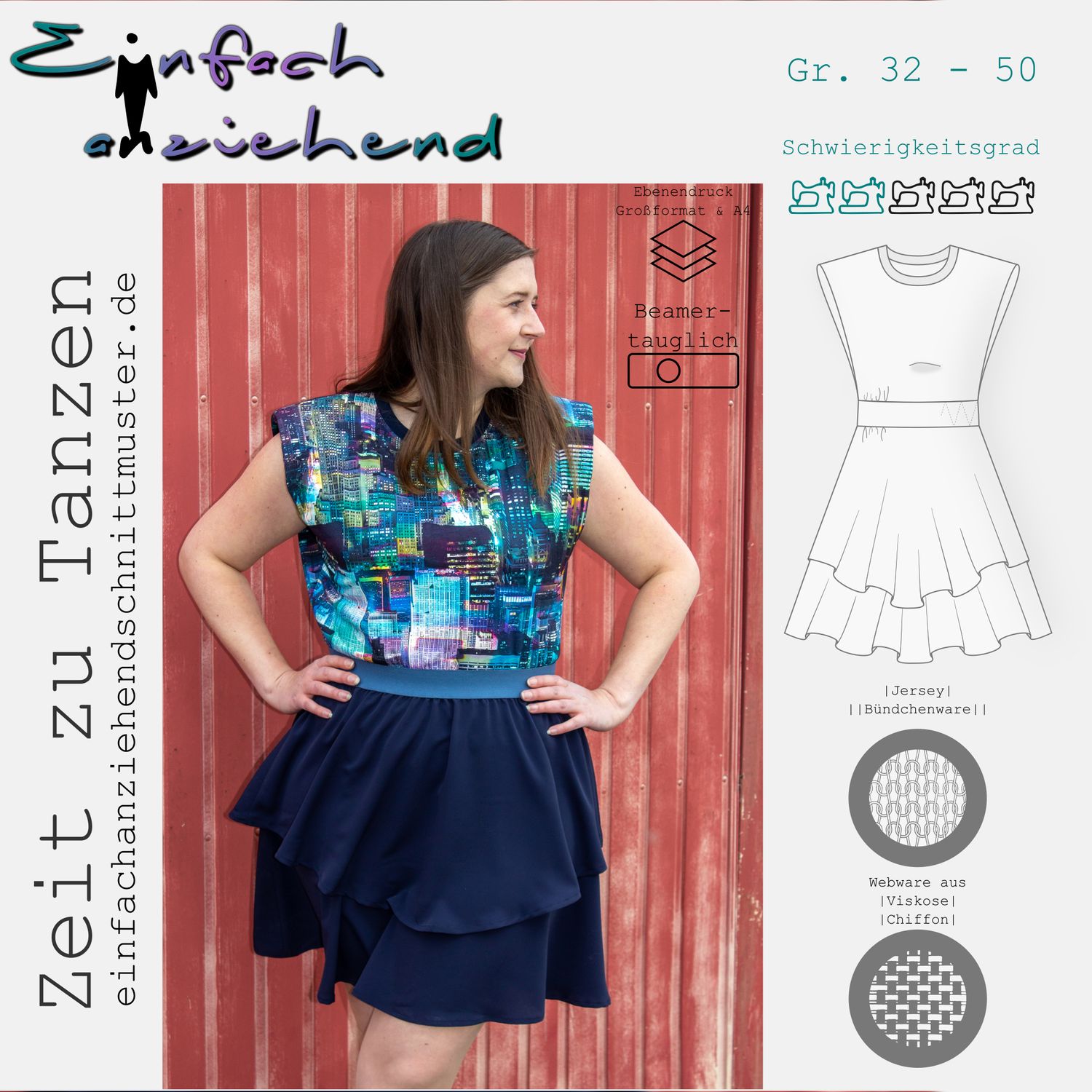 Shirt - Zeit zu Tanzen - Schnittmuster eBook-1 Shirt - Zeit zu Tanzen - Schnittmuster eBook-1