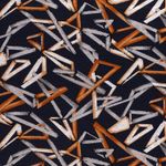 Modetyg - 3D trianglar Navy Orange
