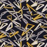 Modetyg - 3D Trianglar Navy Gul