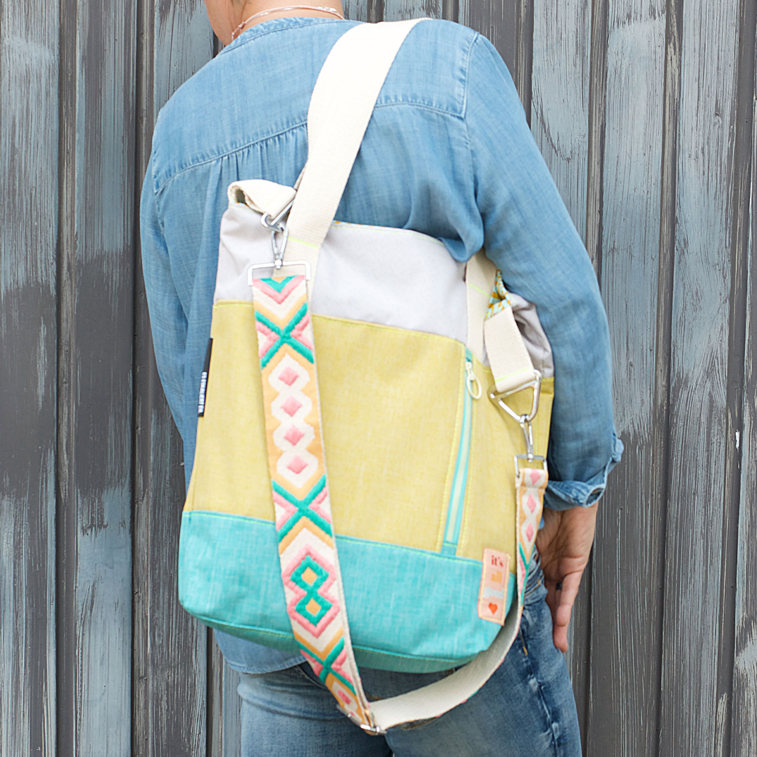 Rucksack- und Taschenstoff Isah Gelb Melange-1 Rucksack- und Taschenstoff Isah Gelb Melange-1