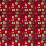 Popelina de Algodón - Regalos de Navidad Rojo Popelina de Algodón - Regalos de Navidad Rojo