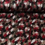 Tissu d'habillement  - Feuilles d'automne rose fuchsia