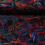 Tissu d'habillement  - Pétales de fleurs - noir