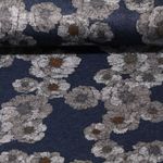 Tissu mode - Fleurs bleu