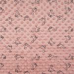 Fleece Minky - Malí dinosauři růžoví Fleece Minky - Malí dinosauři růžoví
