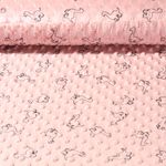 Polaire Minky - petits dinosaures - rose