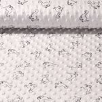 Polaire Minky - petits dinosaures - gris