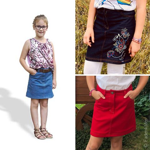 Jeansrock Kinder - Schnittmuster eBook