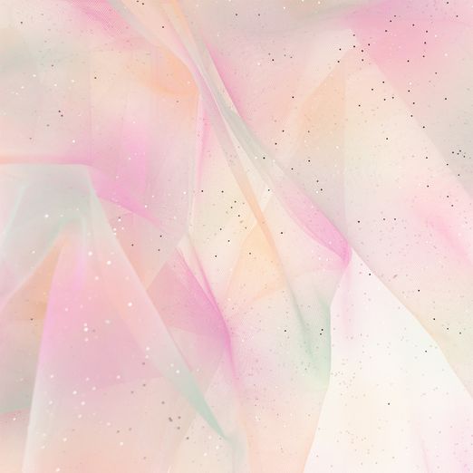 Tulle arc-en-ciel - Dip Dye Paillettes Vert