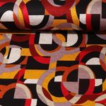 Tissu mode - mixee de formes ocre