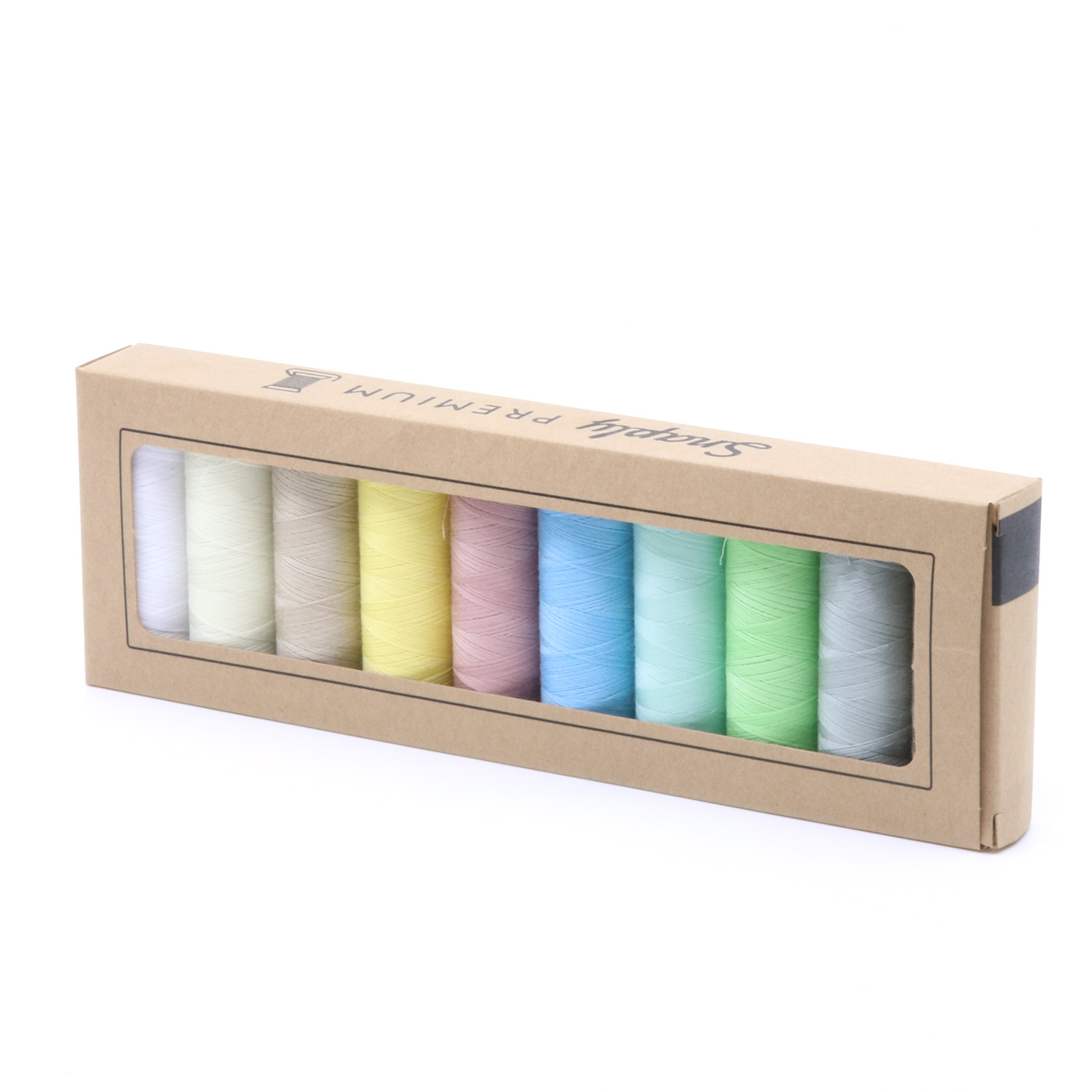 Set de fils à coudre Premium Snaply Pastel - 10 bobines-0 Set de fils à coudre Premium Snaply Pastel - 10 bobines-0