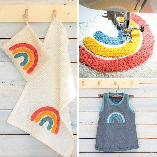 Motivvorlagenset zum Applizieren - Regenbogen & Wolke inkl. Applizierschule -  eBook