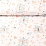 Mousseline de coton bio - cirque blanc lisse