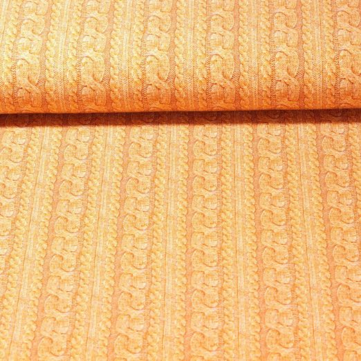 Sweat d'été - French Terry Impression num. Motif tricot - jaune