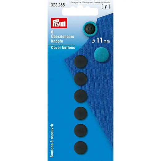 PRYM Boutons à recouvrir 11mm - noir