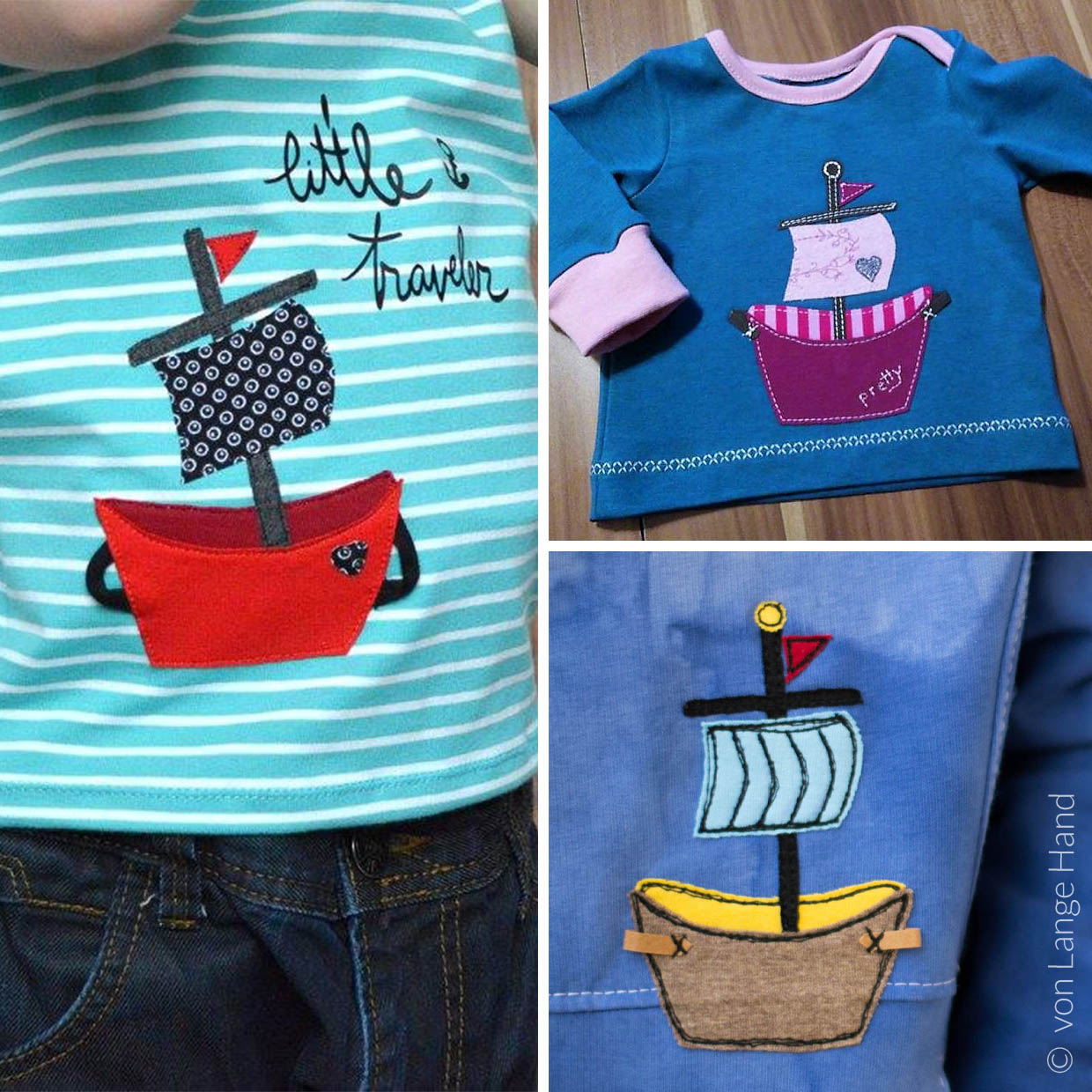 Motivvorlagenset zum Applizieren - Wannenschiff inkl. Applizierschule - eBook-0 Motivvorlagenset zum Applizieren - Wannenschiff inkl. Applizierschule - eBook-0