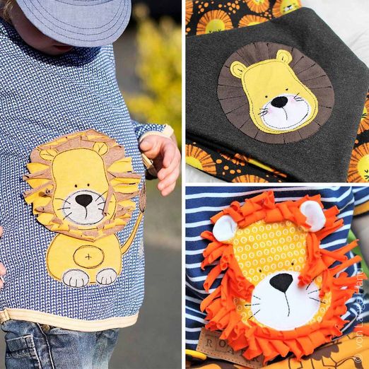 Motivvorlagenset zum Applizieren - Löwe Theo inkl. Applizierschule -  eBook