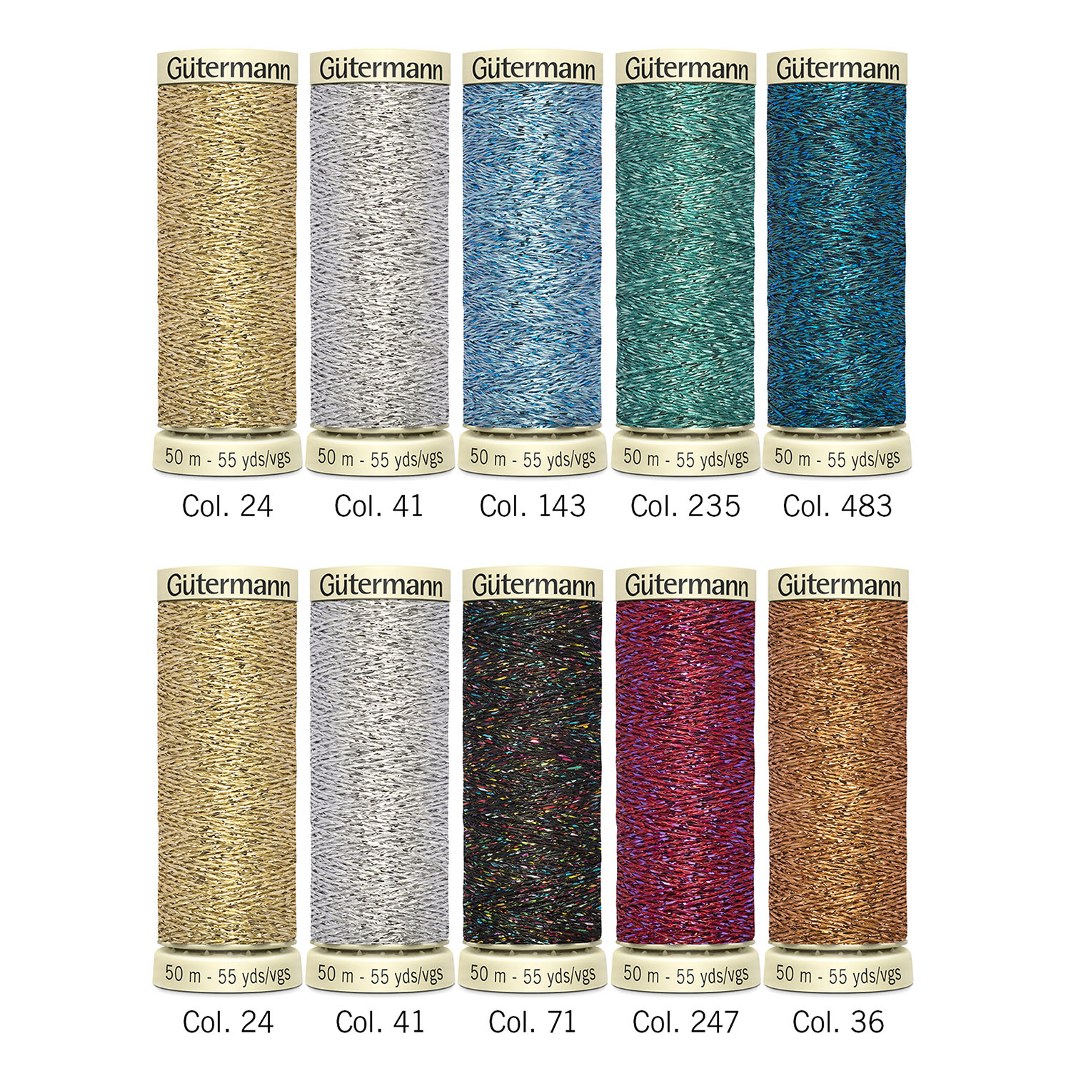 Gütermann Nähfaden-Set Metallic - 10 x 50m-3 Gütermann Nähfaden-Set Metallic - 10 x 50m-3