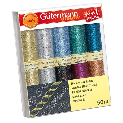 Gütermann Nähfaden-Set Metallic - 10 x 50m Gütermann Nähfaden-Set Metallic - 10 x 50m