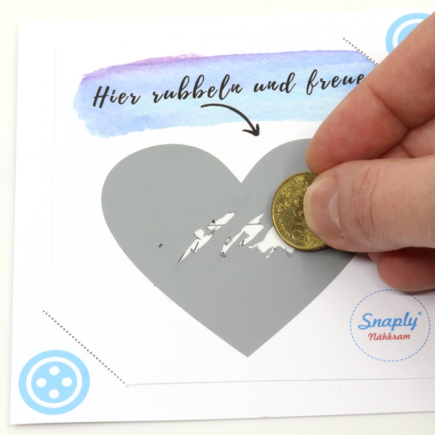 Coeur autocollant à gratter pour bons d'achat - 2 pièces-0 Coeur autocollant à gratter pour bons d'achat - 2 pièces-0