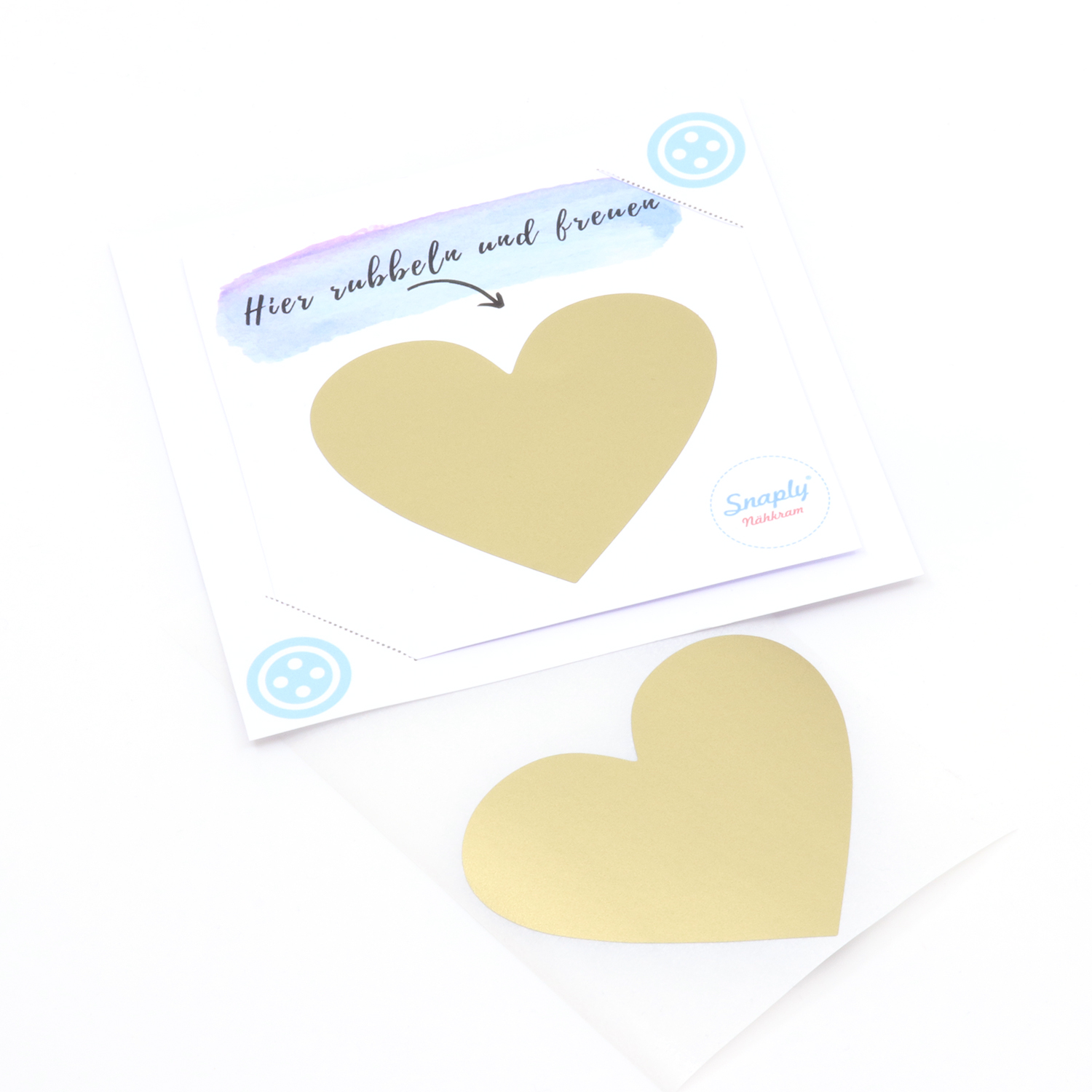 Coeur autocollant à gratter pour bons d'achat - 2 pièces-1 Coeur autocollant à gratter pour bons d'achat - 2 pièces-1