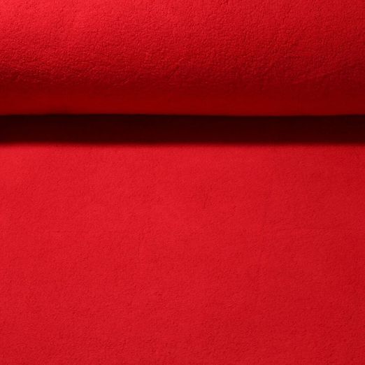 Polaire teddy lisse Matilda - Rouge uni